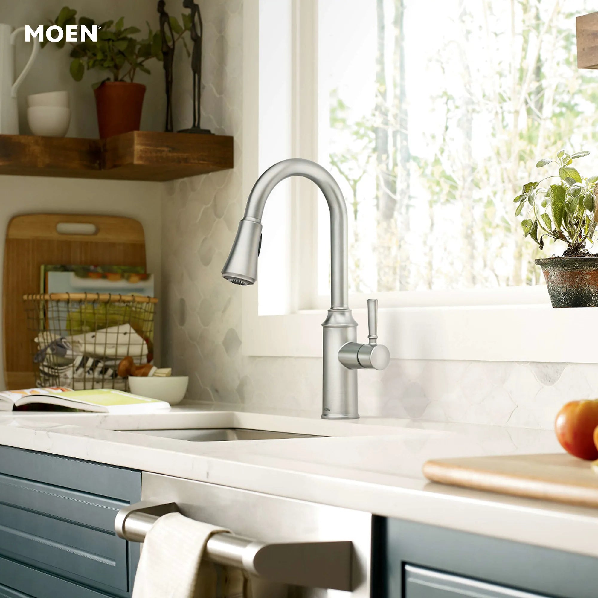 Conneaut One-Handle High Arc Pulldown Kitchen Faucet - Image 3