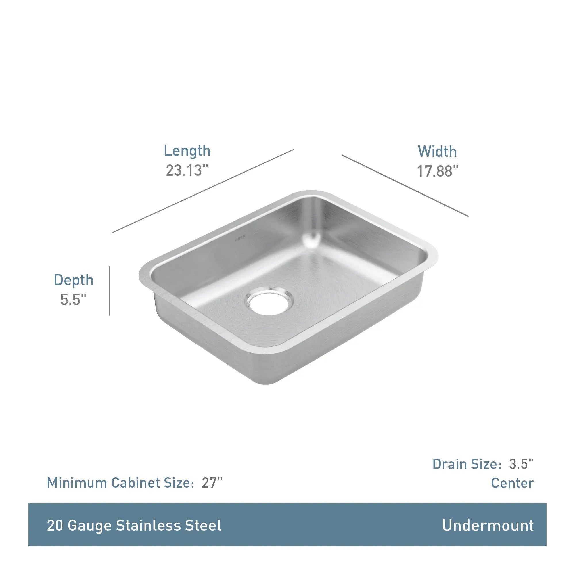 Prep 18 Steel Undermount Single Bowl Sink - Image 5