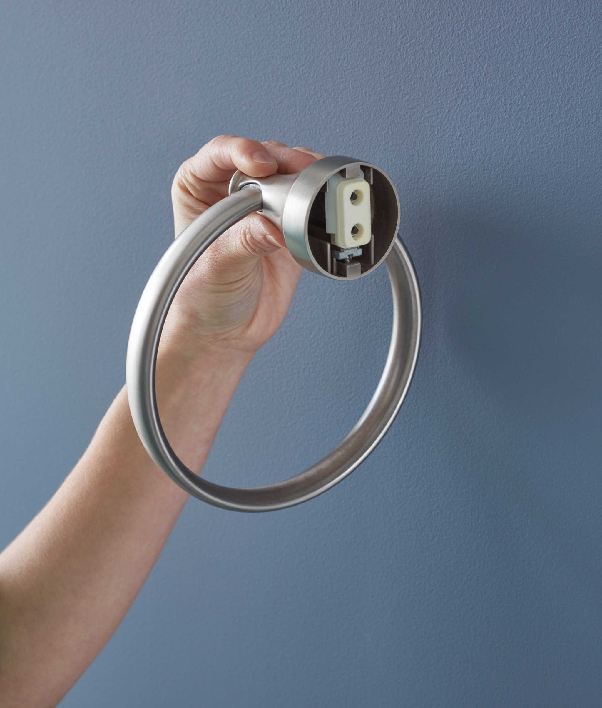 Hamden Spot resist brushed nickel Towel Ring - Image 7