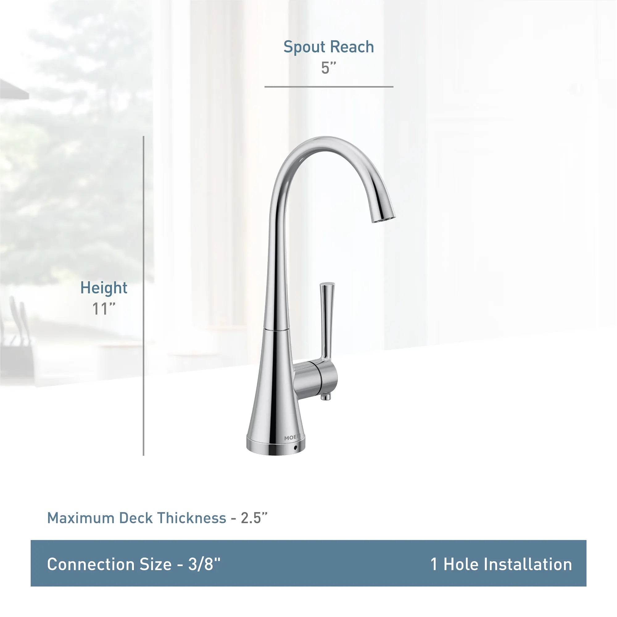 Moen One-Handle High Arc Single Mount Beverage Faucet - Image 15