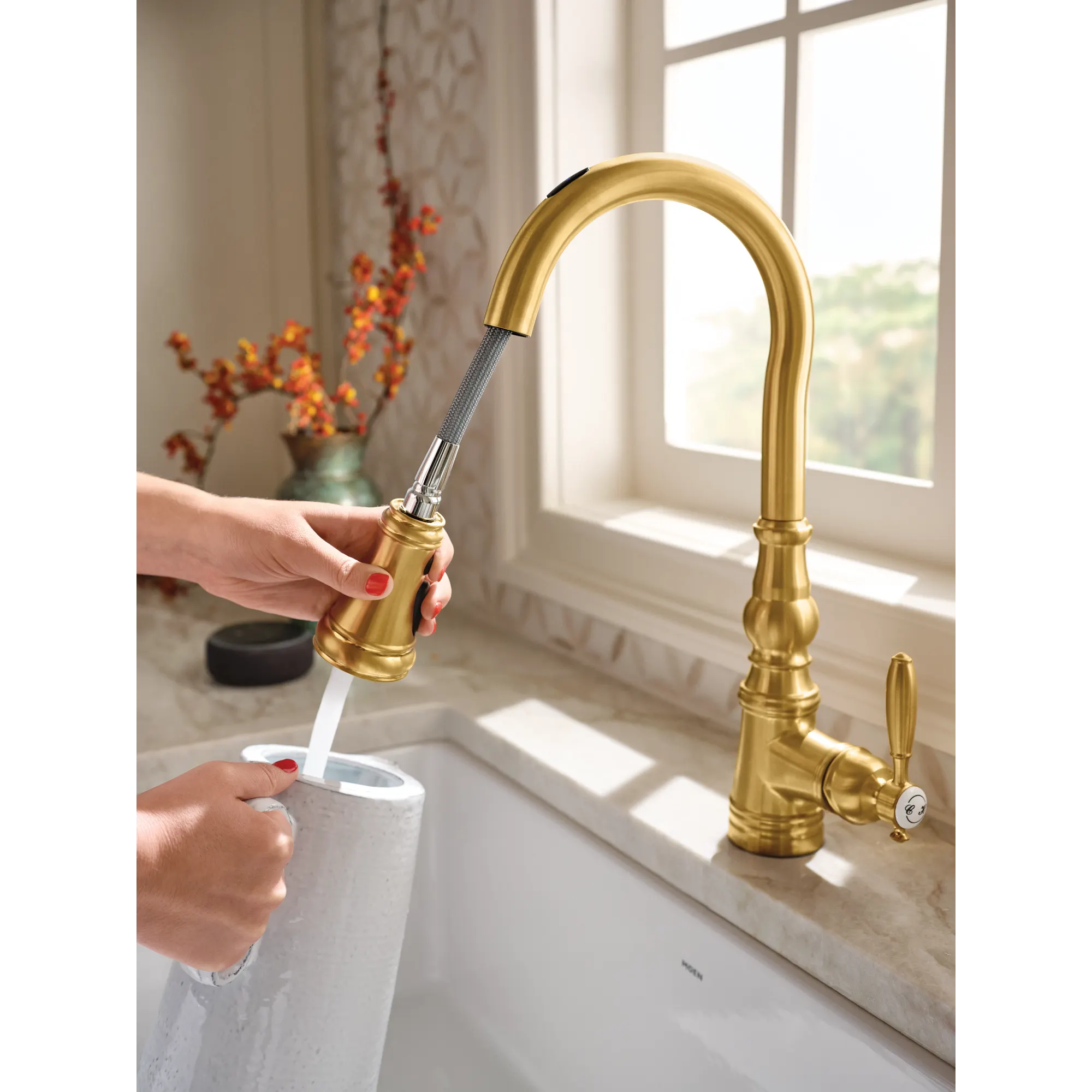 Weymouth Motion Control Smart Kitchen Faucet In - One Handle High Arc Pulldown - Image 28