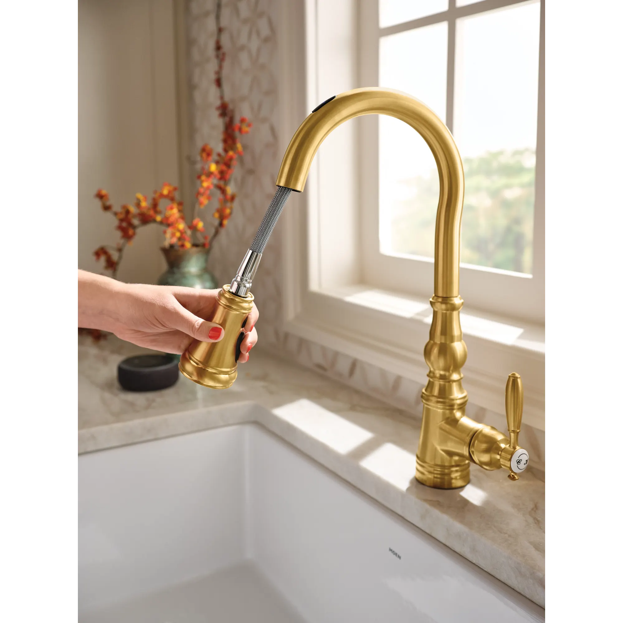 Weymouth Motion Control Smart Kitchen Faucet In - One Handle High Arc Pulldown - Image 26
