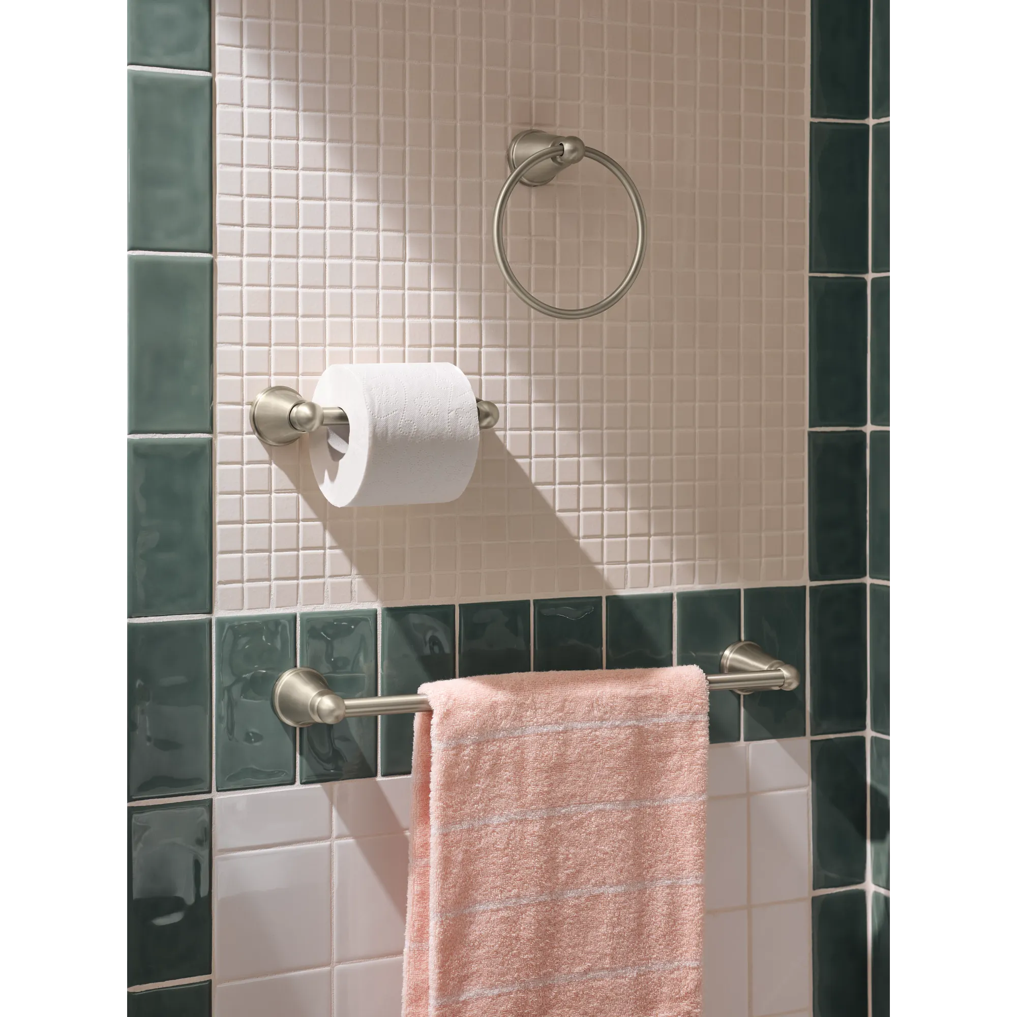 Caldwell 18 Towel Bar Towel Ring Pivoting Paper Holder - Image 4