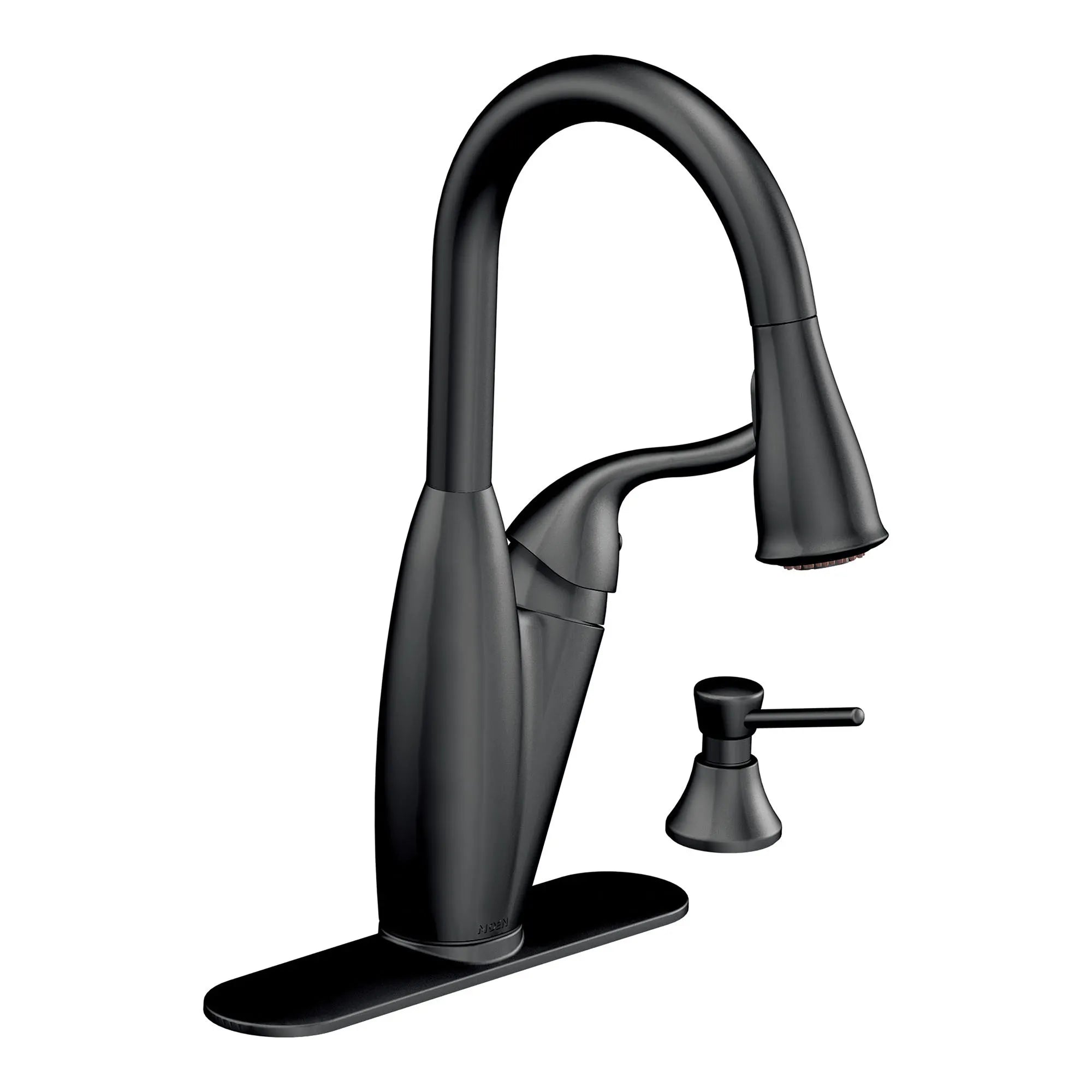 Solidad Chrome one-handle high arc pulldown kitchen faucet - Image 2