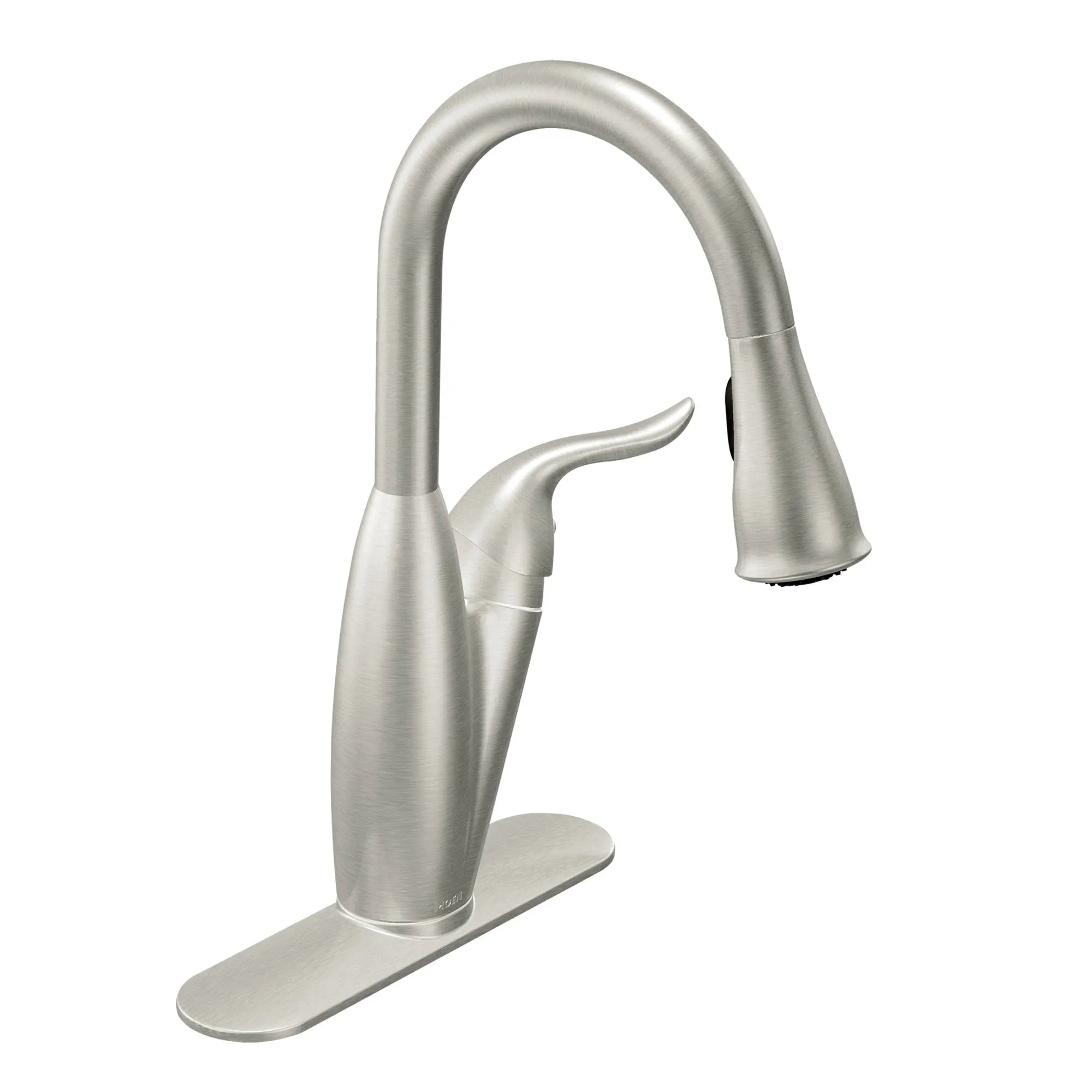 Solidad Chrome one-handle high arc pulldown kitchen faucet - Image 4