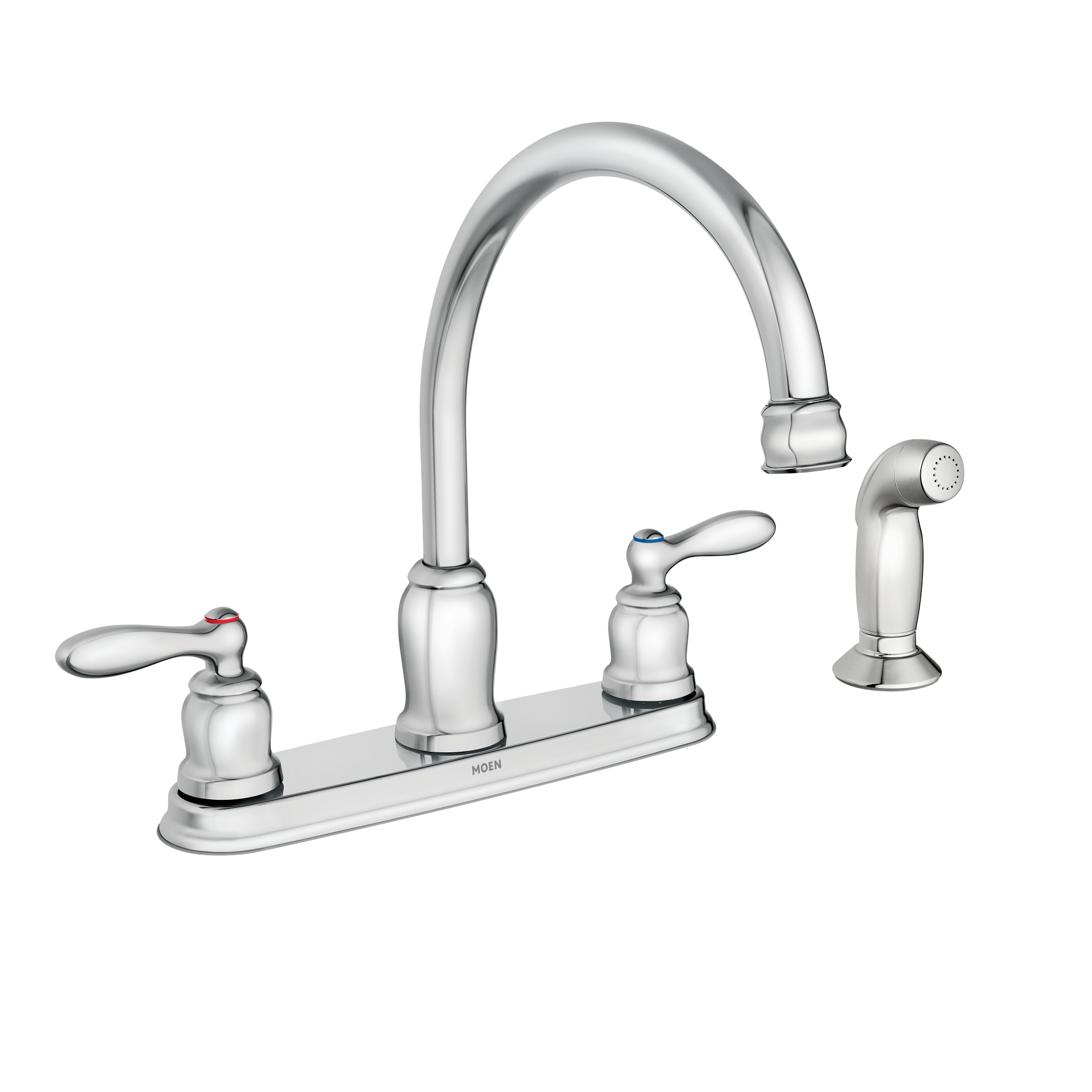 Caldwell Two-Handle High Arc Kitchen Faucet