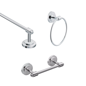 Iso 3 Pc Kit: Pivoting Paper Holder. Towel Bar and Towel Ring