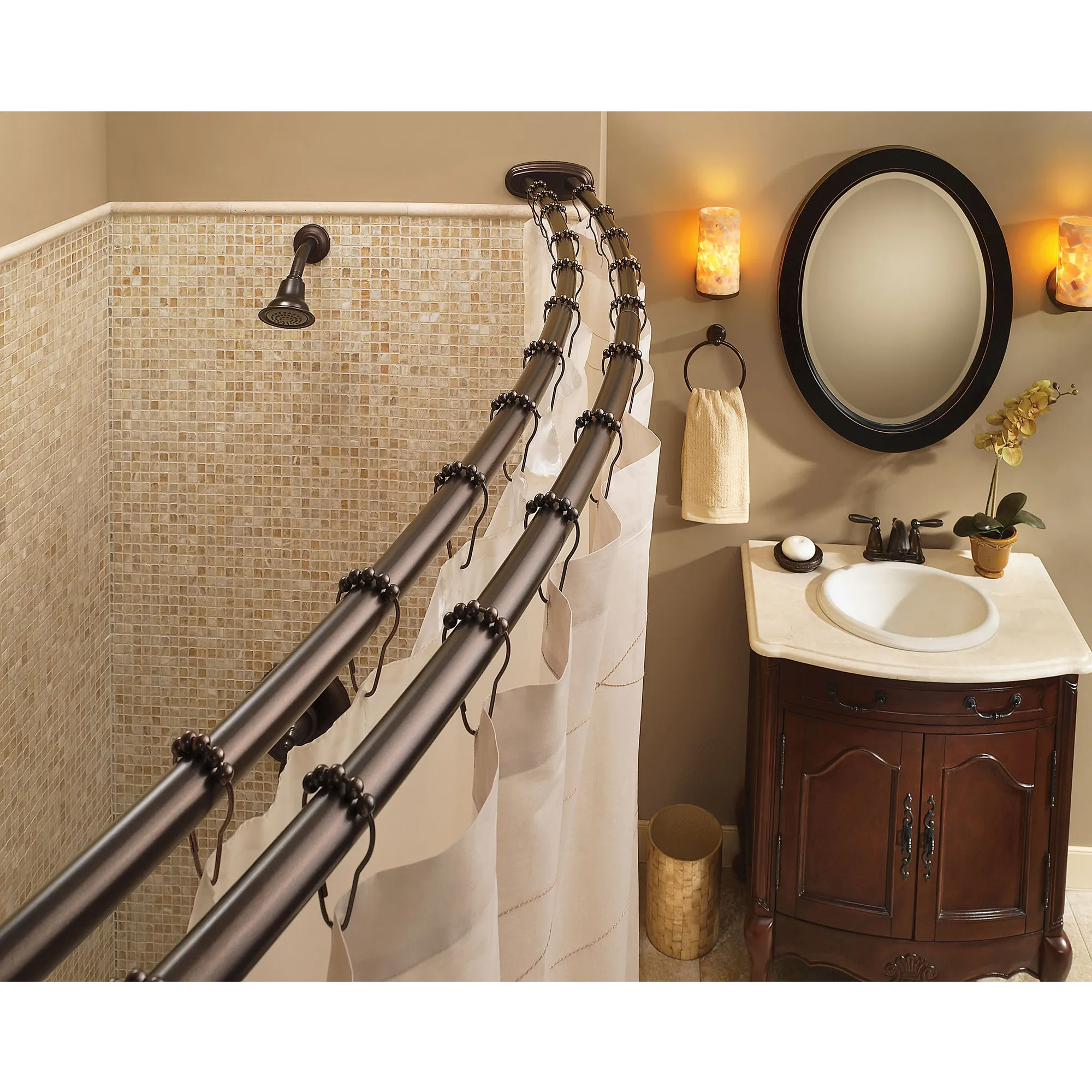 Moen Adjustable Curved Shower Rod - Image 4