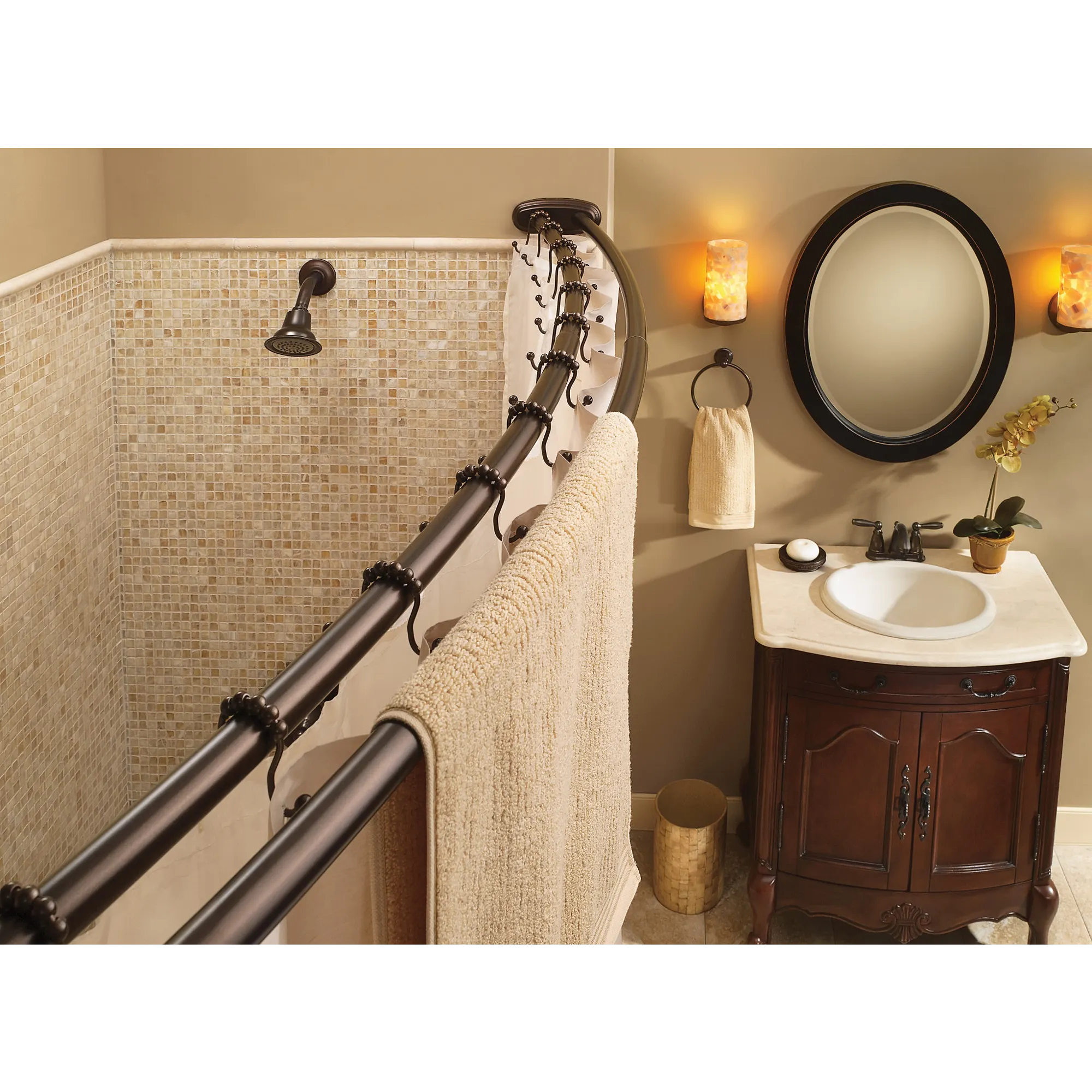 Moen Adjustable Curved Shower Rod - Image 6