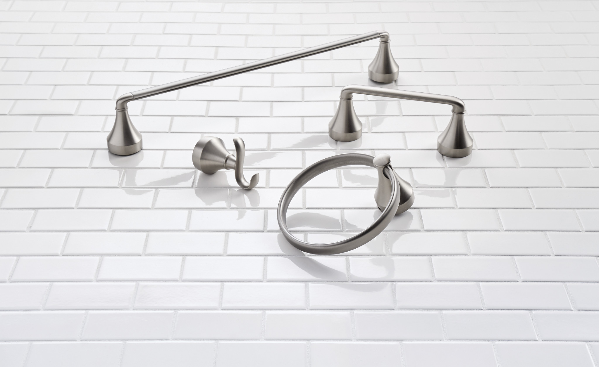Hamden Spot resist brushed nickel Towel Ring - Image 5