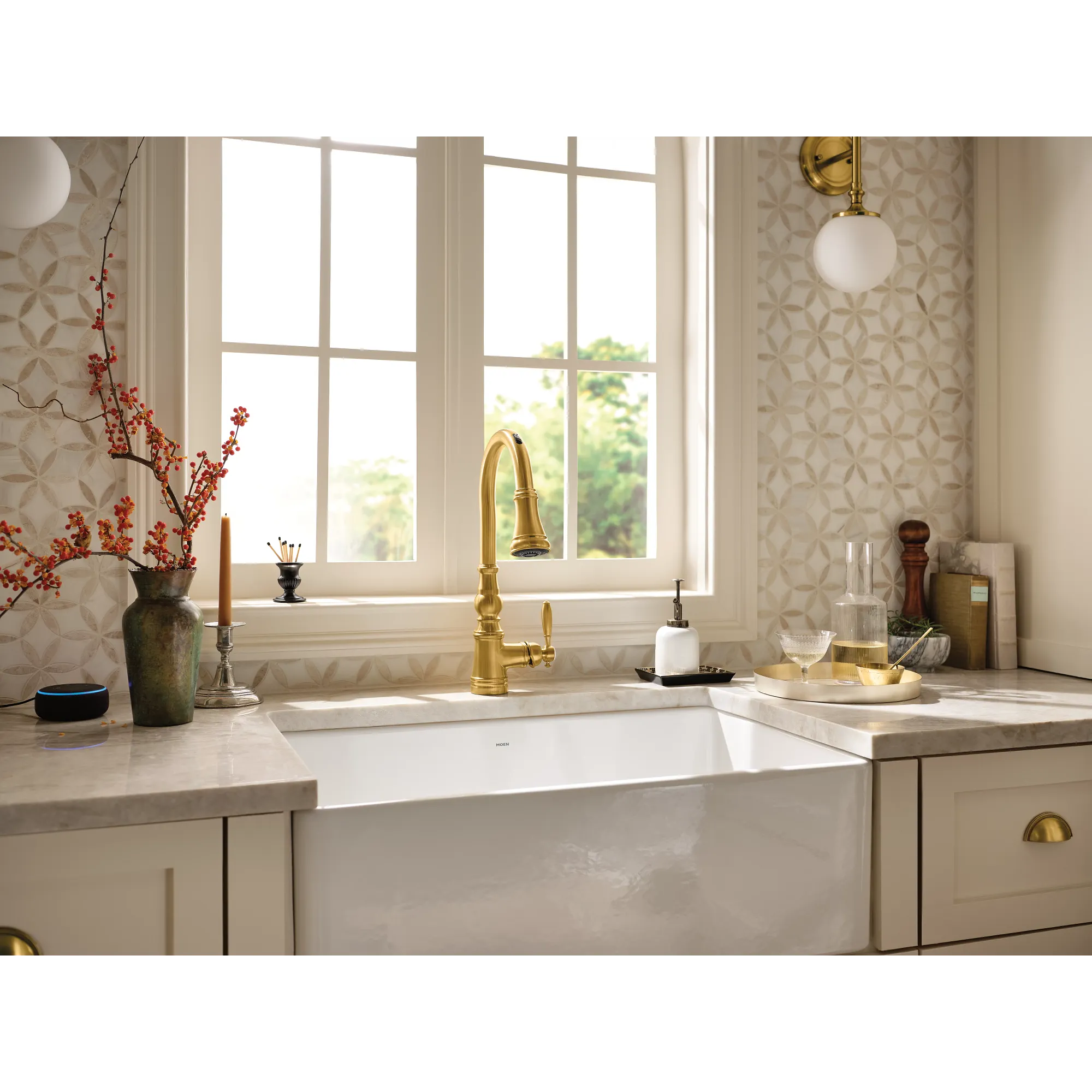 Weymouth Motion Control Smart Kitchen Faucet In - One Handle High Arc Pulldown - Image 25