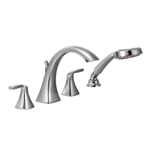 Voss Two-Handle High Arc Roman Tub Faucet Includes Hand Shower
