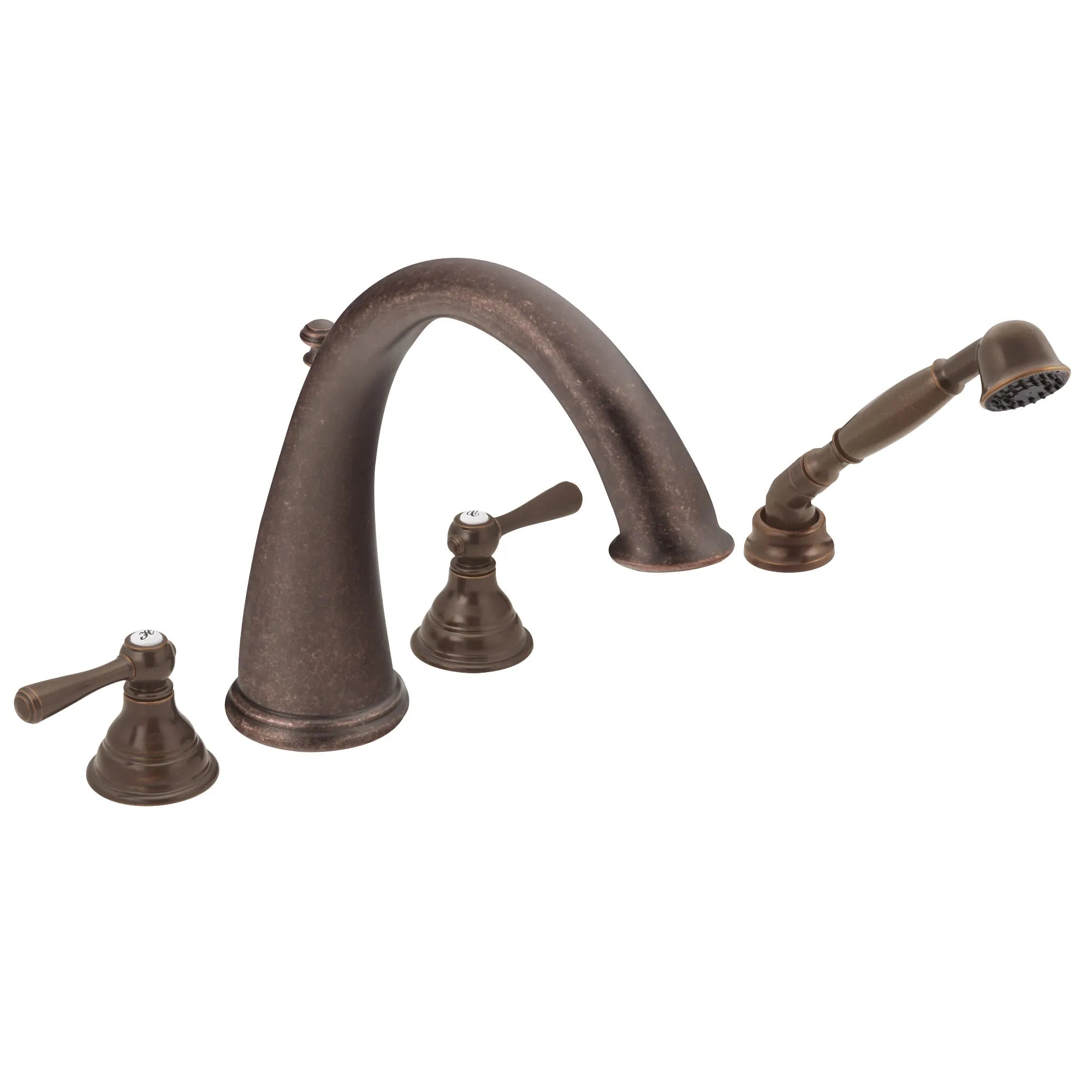Kingsley Two-Handle High Arc Roman Tub Faucet Includes Hand Shower - Image 6
