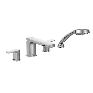 Rizon Two-Handle Low Arc Roman Tub Faucet Including Handheld Shower