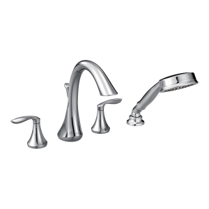 Eva Two-Handle High Arc Roman Tub Faucet Including Handheld Shower